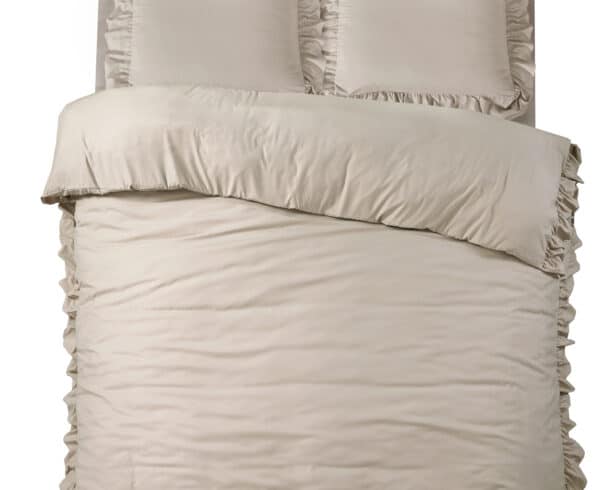 Dekbedovertrek Ruffles Taupe