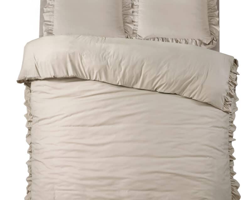 Dekbedovertrek Ruffles Taupe