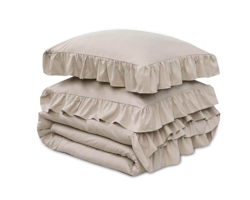 Dekbedovertrek Ruffles Taupe - Afbeelding 5