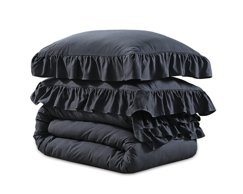 Dekbedovertrek Ruffles Antraciet - Afbeelding 5