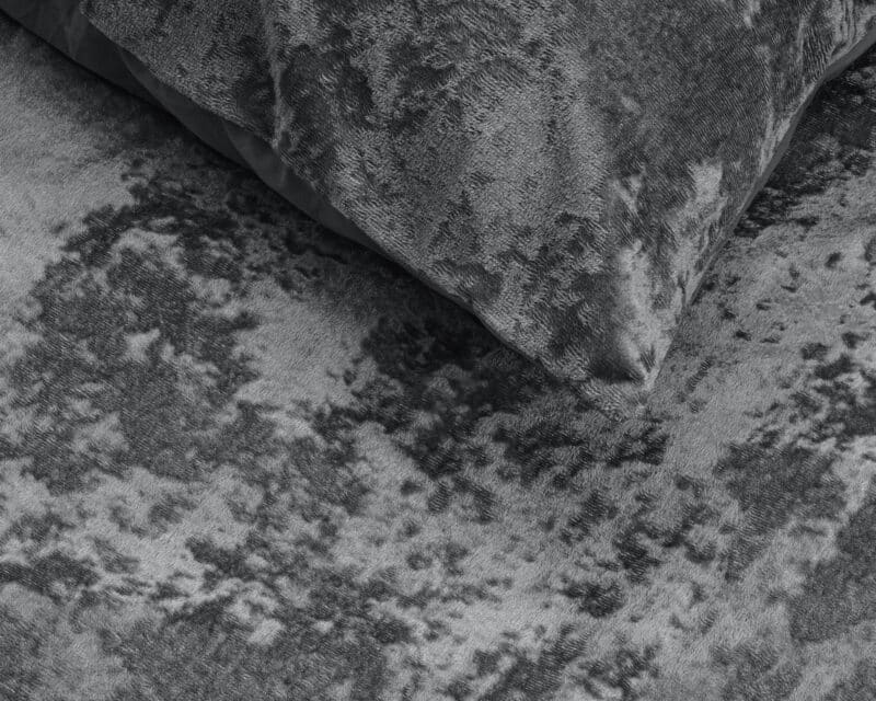 Dekbedovertrek Crushed Velvet Katoen Volcanic Antraciet - Afbeelding 4