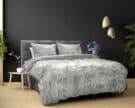 Dekbedovertrek Crushed Velvet Katoen Metallic Zilver