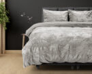 Dekbedovertrek Crushed Velvet Katoen Metallic Zilver - Afbeelding 2