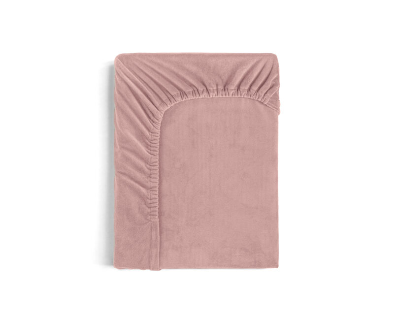 Velvet hoeslaken Oud Roze - Afbeelding 2