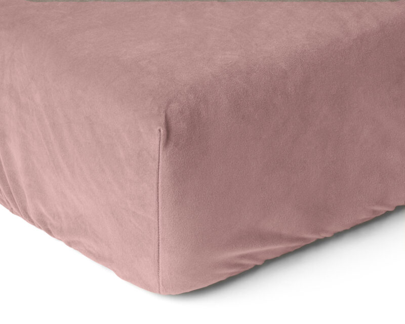 Velvet hoeslaken Oud Roze - Afbeelding 4