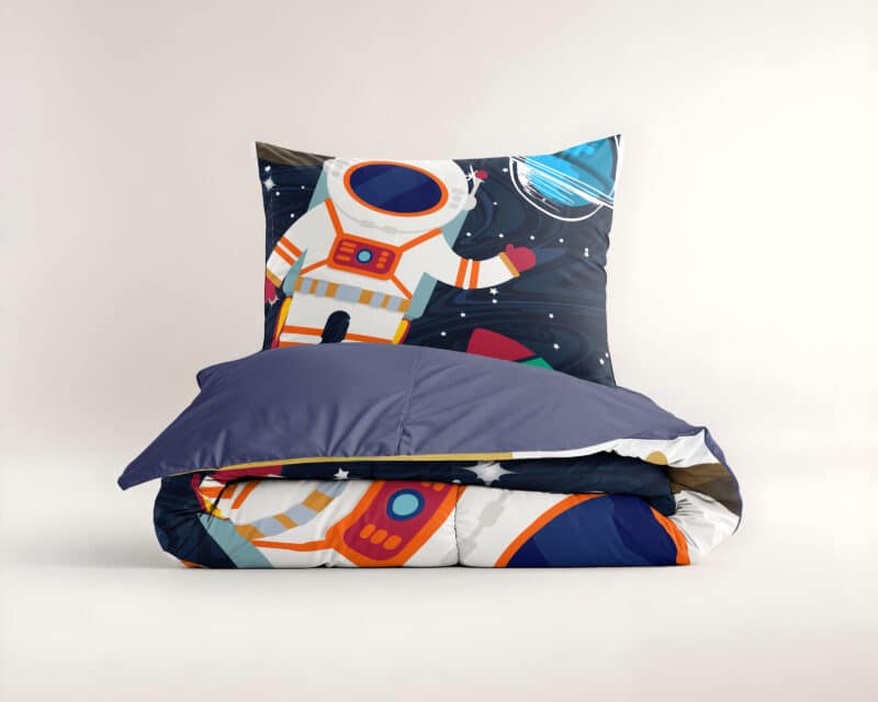 Dekbedovertrek Space man 2 Blauw - Afbeelding 5