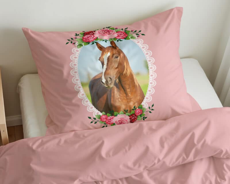 Dekbedovertrek Cute Horse Roze - Afbeelding 4