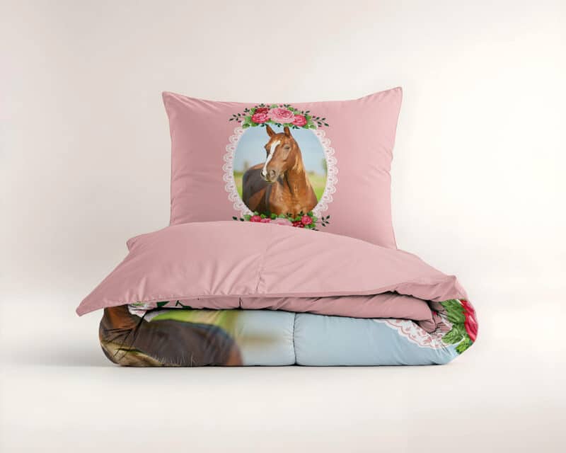 Dekbedovertrek Cute Horse Roze - Afbeelding 5