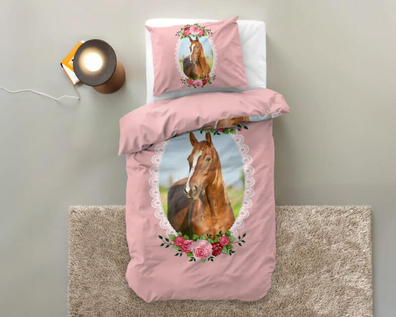 Dekbedovertrek Cute Horse Roze - Afbeelding 6