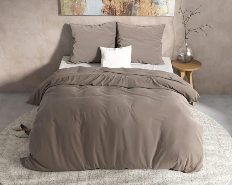 Dekbedovertrek Flanel Mendez Taupe - Afbeelding 2