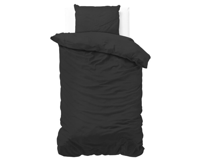 Dekbedovertrek Satin Point Zwart