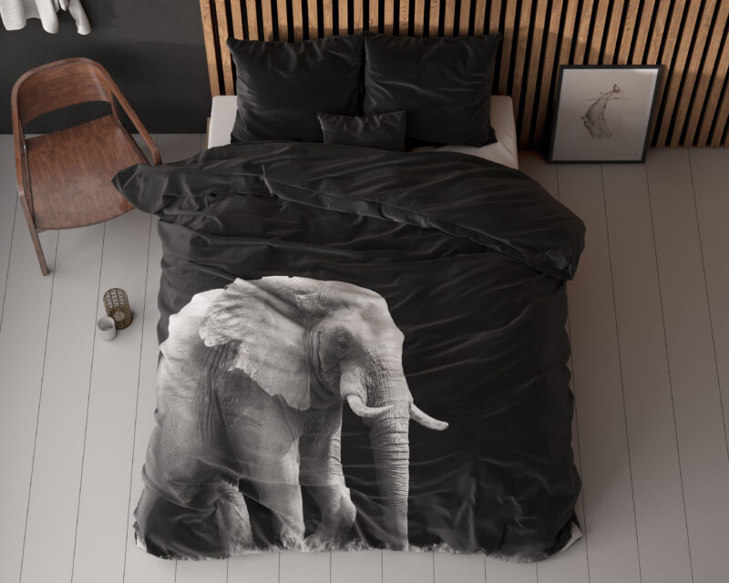 Dekbedovertrek Elephant Zwart - Afbeelding 5