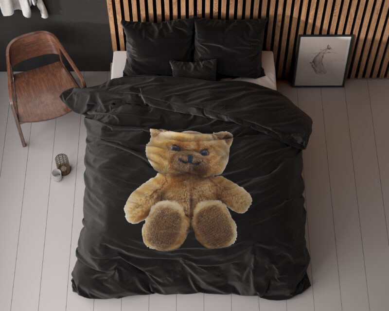 Dekbedovertrek Brave Teddy Zwart - Afbeelding 5