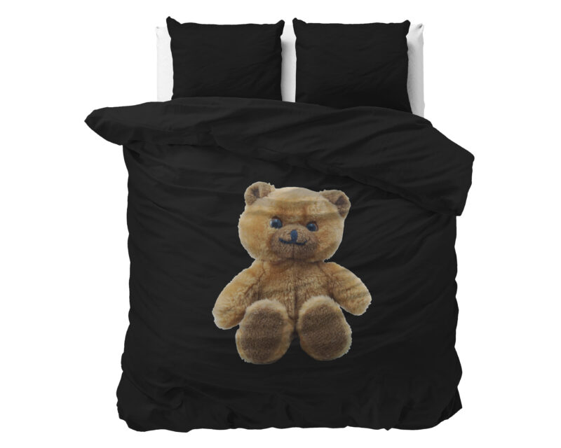 Dekbedovertrek Brave Teddy Zwart