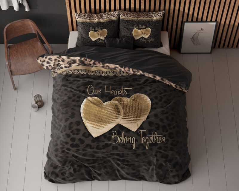 Dekbedovertrek Two Love Zwart - Afbeelding 4