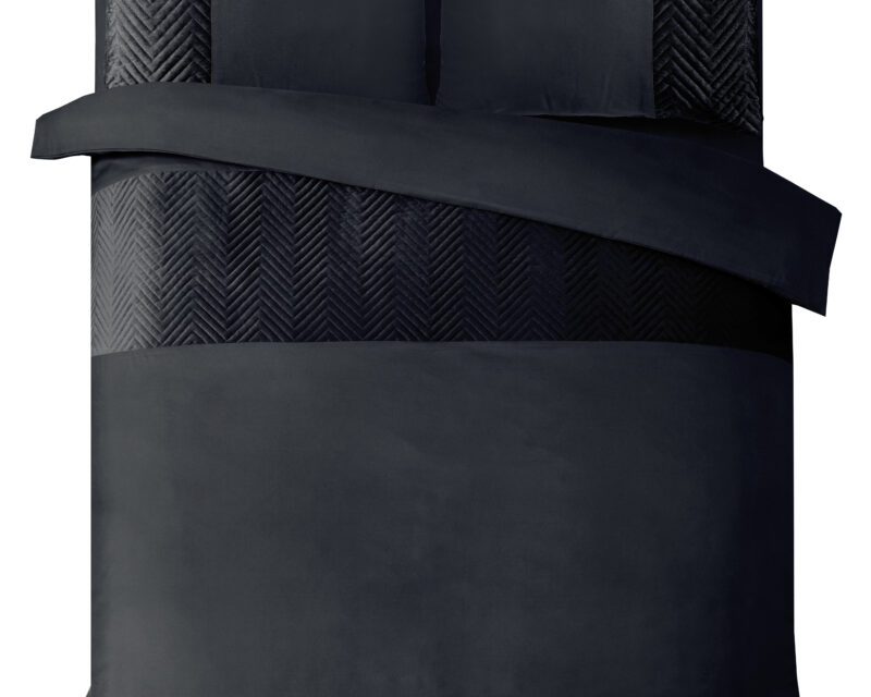 Dekbedovertrek Velvet Crossline Zwart - Afbeelding 2