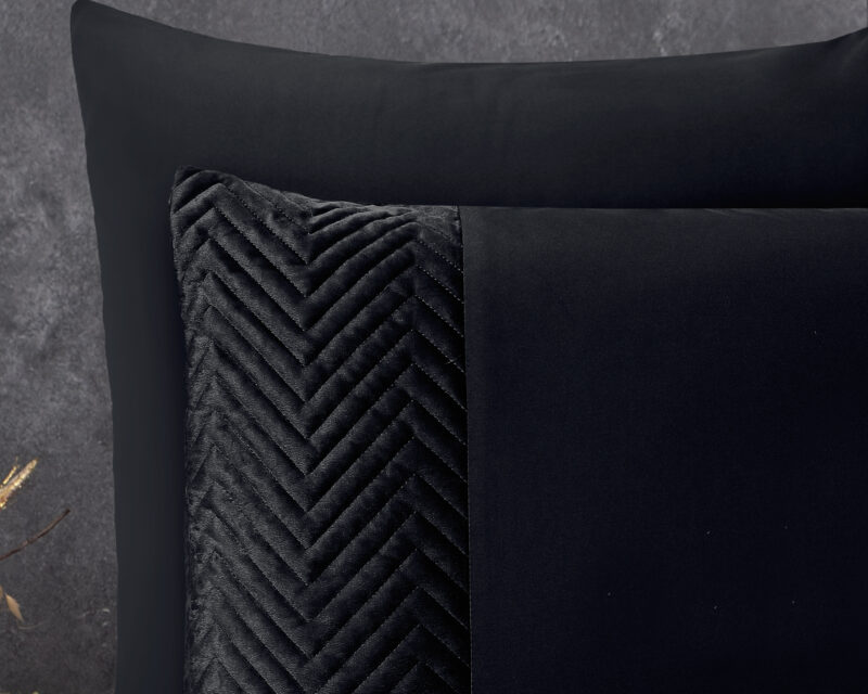 Dekbedovertrek Velvet Crossline Zwart - Afbeelding 3