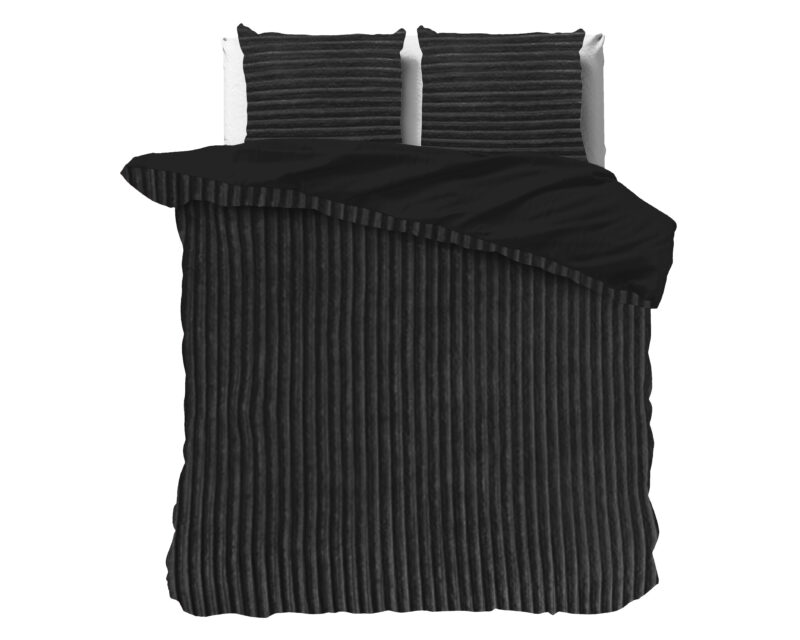 Dekbedovertrek Rib Teddy Zwart - Afbeelding 8
