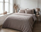 Dekbedovertrek Faux Fur Check Taupe - Afbeelding 3