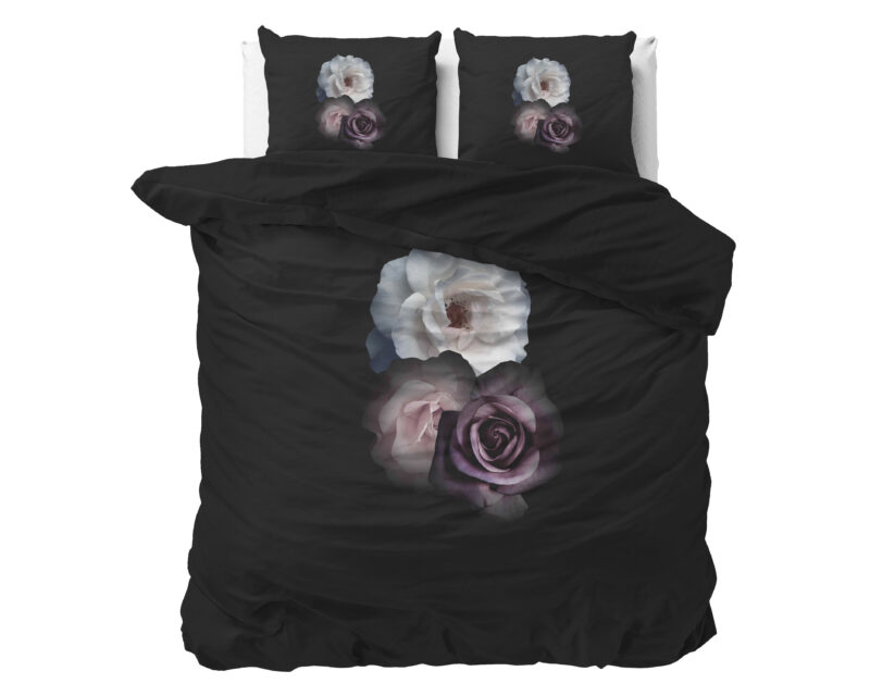 Dekbedovertrek Deep Flowers Zwart - Afbeelding 5