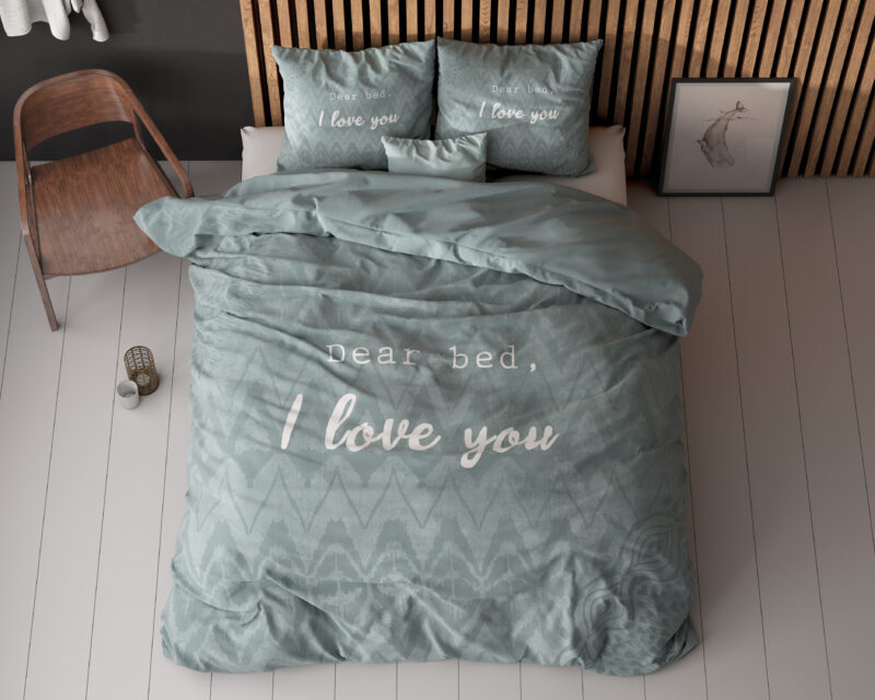 Dekbedovertrek I Love Bed Groen