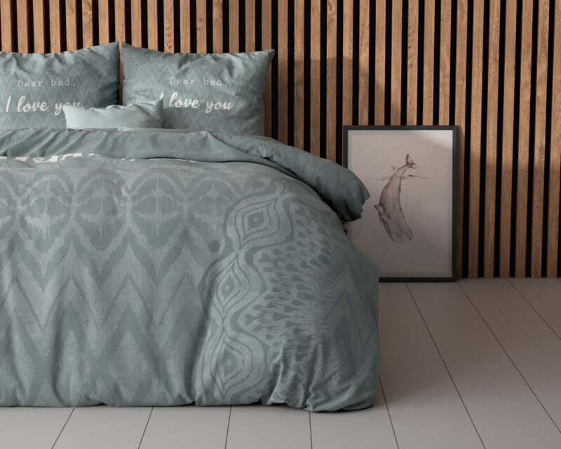 Dekbedovertrek I Love Bed Groen - Afbeelding 2