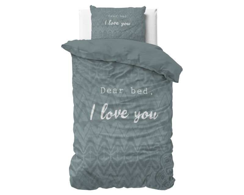 Dekbedovertrek I Love Bed Groen - Afbeelding 5