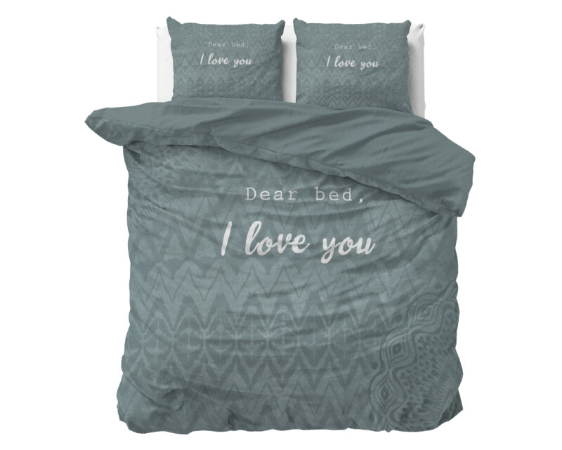 Dekbedovertrek I Love Bed Groen - Afbeelding 5