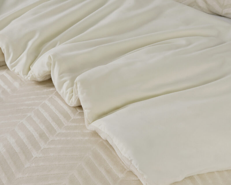 Dekbedovertrek Chevron Teddy Créme - Afbeelding 4