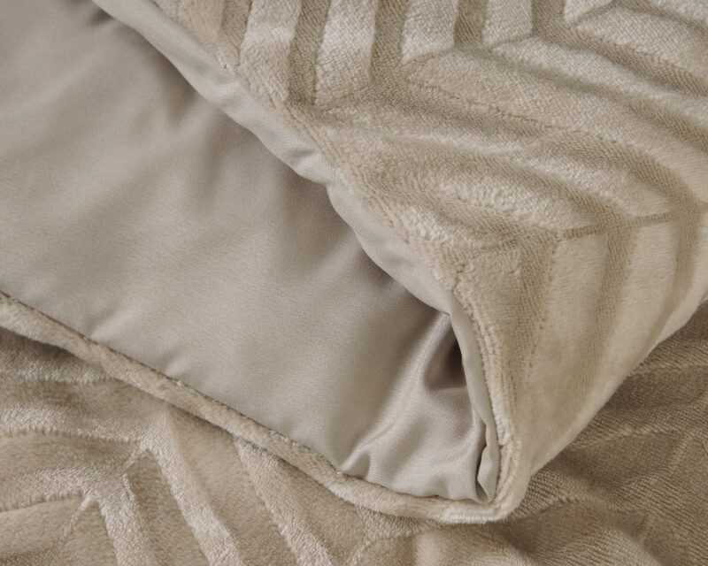 Dekbedovertrek Chevron Teddy Taupe - Afbeelding 4