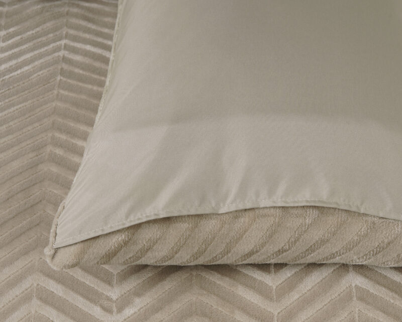 Dekbedovertrek Chevron Teddy Taupe - Afbeelding 6
