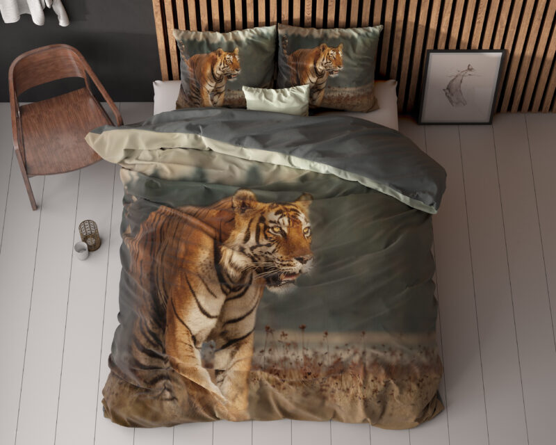 Dekbedovertrek Nature Tiger Taupe