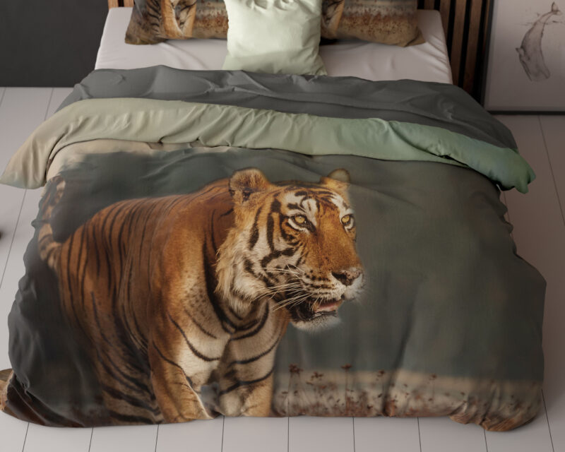 Dekbedovertrek Nature Tiger Taupe - Afbeelding 4