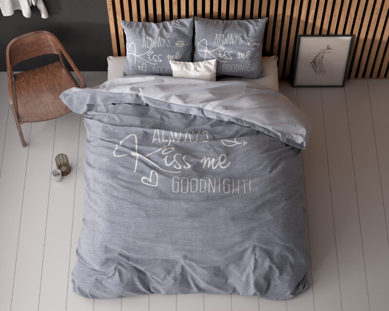 Dekbedovertrek Kiss Me Blauw