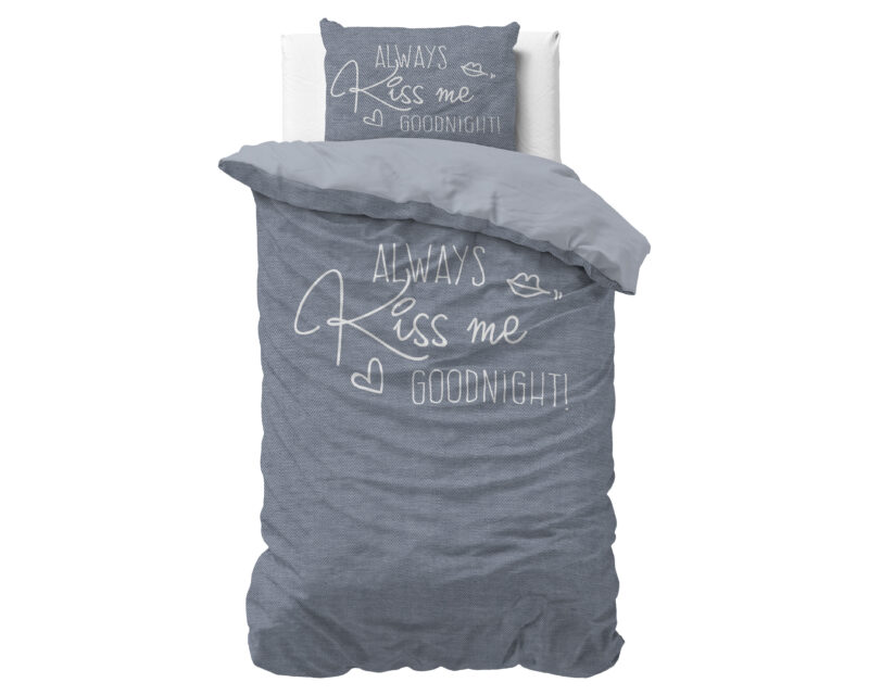 Dekbedovertrek Kiss Me Blauw - Afbeelding 5