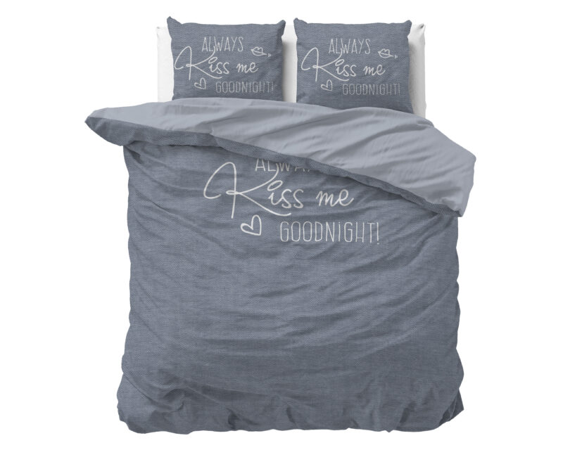 Dekbedovertrek Kiss Me Blauw - Afbeelding 5