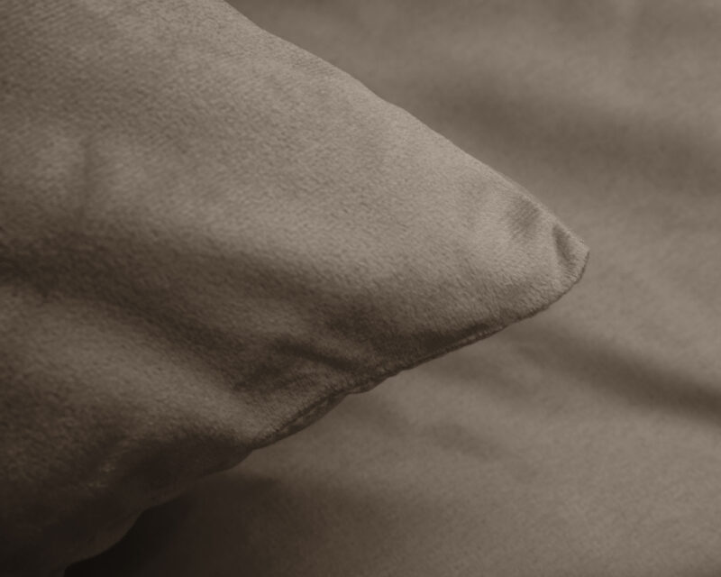 Velvet Uni Dekbedovertrek Taupe/Grijs - Afbeelding 4