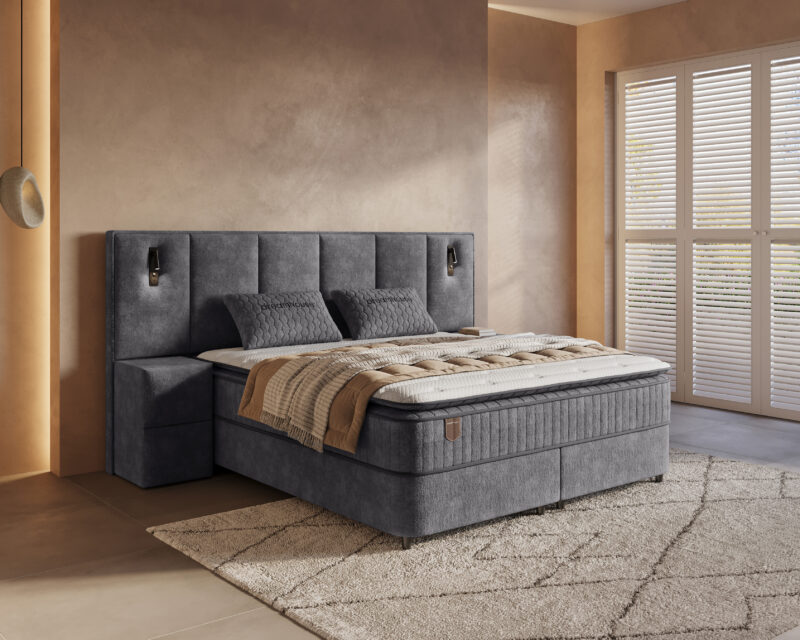 Boxspring met opbergruimte Cresta XL incl. 2 nachtkastjes