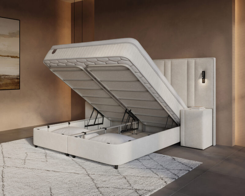 Boxspring met opbergruimte Royale XL incl. 2 nachtkastjes - Afbeelding 8
