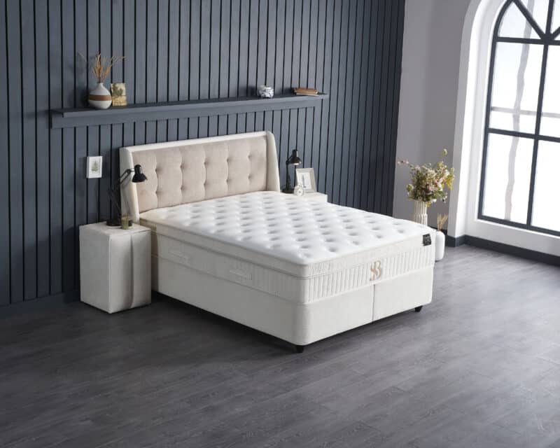 Boxspring met opbergruimte Perlabedd