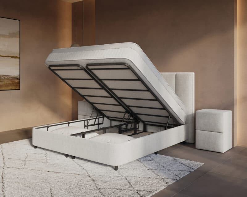 Boxspring met opbergruimte Linea - Afbeelding 6